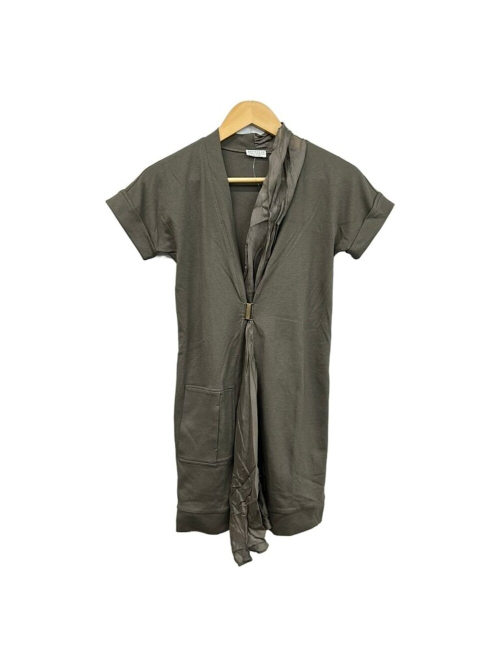 Brunello Cucinelli Cardigan Dark Gray Beige Long Length M
